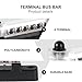 Abaodam Terminal Bus Bar 6-Position 150A Straight Copper Power Distribution Block for Car Yacht Boat with Cover Sturdy DC Power Electrical Terminal