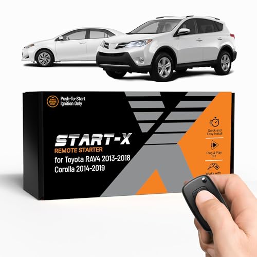 Start-X Remote Starter Kit for Non-Hybrid Toyota RAV4 (2013-2018) & Corolla (2014-2019) Vehicles with Push-to-Start Ignition | Plug & Play Install | Use Your OEM Key Fob | Zero Wire Splicing