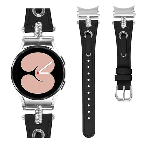 Bracelet en cuir diamant 20mm pour Samsung Galaxy Watch 4, cadeau idéal