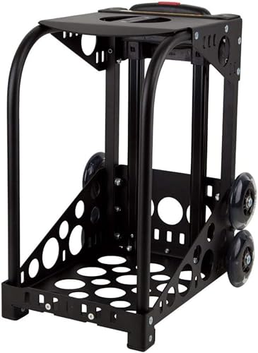 ZUCA Sport Black Aluminum Alloy Frame with Flashing Dual Wheels Nylon Feet 39.5-Inch Telescoping Handle Chrome-Plated Screws and Nylon Aircraft Lock Nuts