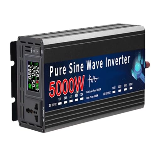 Convertitore Inverter Solare Per Onda Sinusoidale Pura 12V 220V 24V 110V 1000W 2000W 3000W 4000W 5000W Convertitore Potenza Portatile CC A CA Power Inverter(12V,220V 50HZ,5000W)