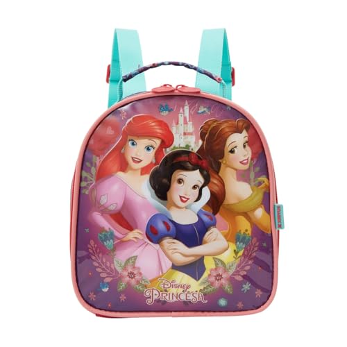 Kit Mochila Rodinhas Princesas Com Lancheira Térmica E Estojo Escolar Simples Infantil Original