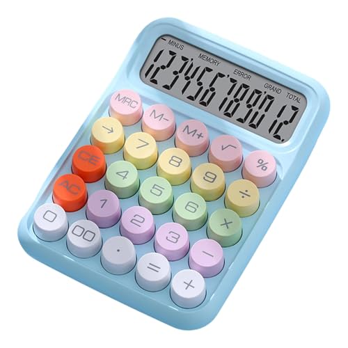 LeeQinersw Desktop Calculator Accessories Handheld Mechanical Keys for Accounting Finance, Blue