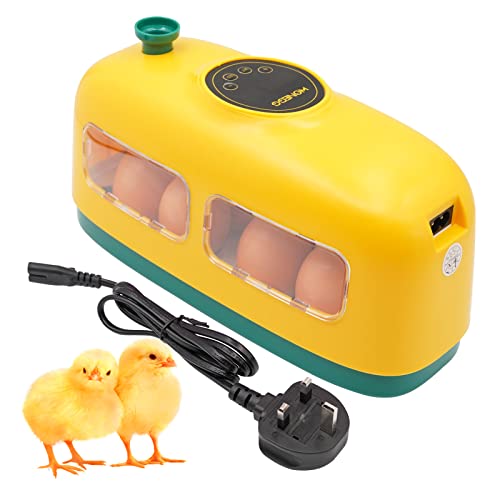 MOGOULUA 8 Egg Incubator Chicks Brooder Temperature Control Hatcher with LED Digital Screen Poultry Hatching Machine Duck Hatcher Bird Incubator for Chicks Quails Egg