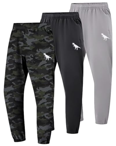 BINPAW 3 Pack Toddler Boys Active Pants Pull-On Sweatpants