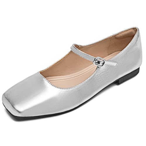 WONDERWAY ���f�B�[�X �����[�W�F�[���V���[�Y�A�X���b�|�� �A���N���X�g���b�v�h���X �t���b�g�V���[�Y, �V���o�[, 25.0 cm