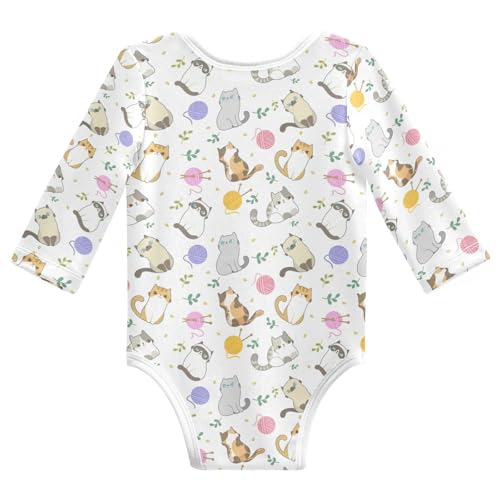 vvfelixl Baby Bodysuits Bee Long Sleeve Cotton Baby Clothes for Boys Girls 3M2