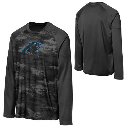 Outerstuff NFL Boys Youth Win Zone LS TEE, Carolina Panthers,