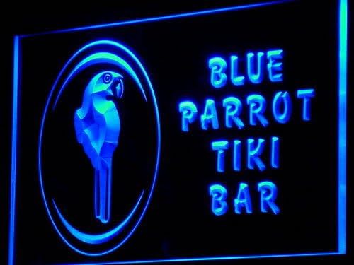 ADVPRO i742-b Blue Parrot Tiki Bar Pub Club Neon Light Sign
