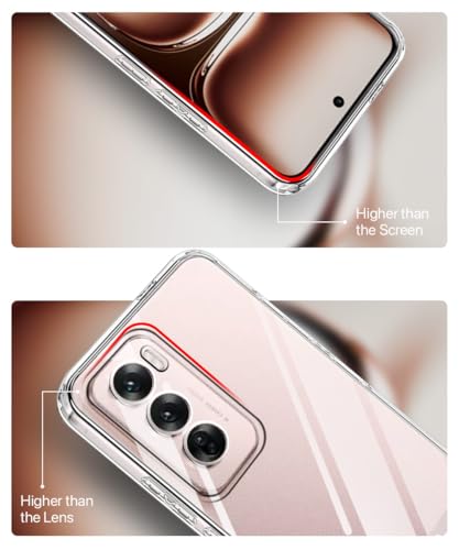 Image of WOW IMAGINE Crystal Clear Transparent Back Case Cover for Oppo Reno 12 5G | Full Device & Camera Protection Shockproof TPU | Flexible Silicone Back Cover Case - Transparent