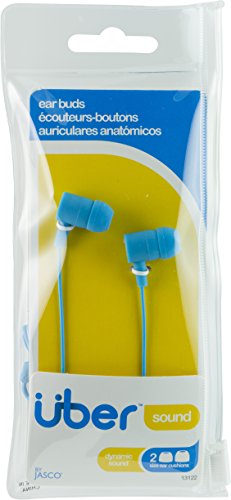 Uber In Ear Wired Earbuds, Comfortable Rubber Headphones, 3.5Mm, High Sound Quality, Extra Earbud Tips, For Apple Iphone, Ipad, Ipod, Android Smartphones, Samsung Galaxy, Tablets & More, Blue, 13122 #TOP5