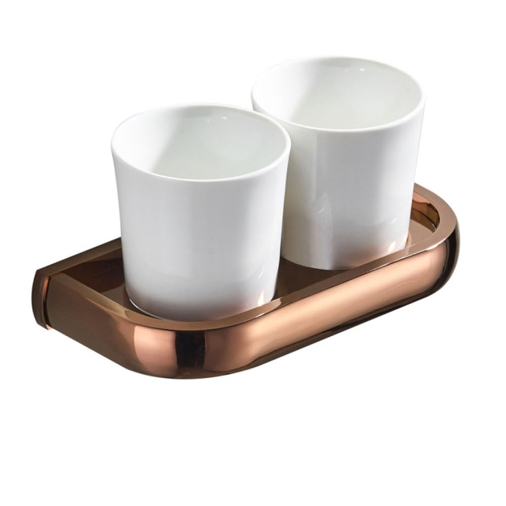 Matériel de Salle de Bain Or Rose de Luxe : Ensemble d'Accessoires Chic et Étagère à Serviette