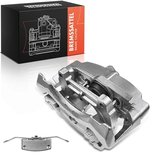 Frankberg Brake Caliper Disc Brake Front Left Aluminium with Bracket (hole spacing 140mm) Compatible with S60 II 134 S80 II 124 V60 I 155 157 V70 III 135 Replace# 8603755