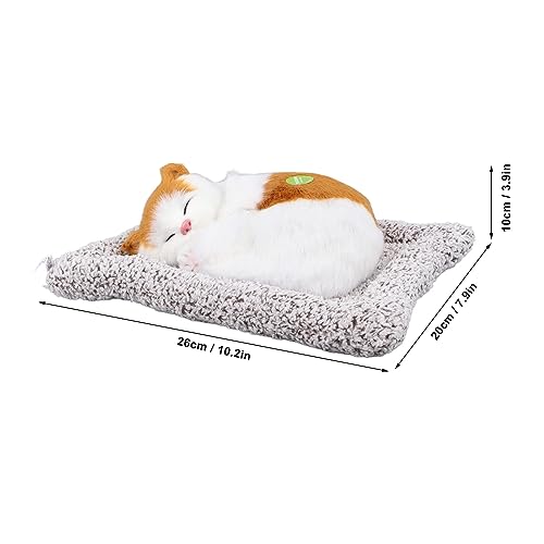 Pilipane Sleeping Simulated Cat Decoration Realistic Plush Toy with Sound Bamboo Charcoal Odor Remover Cute Stuffed Animal Gift for Pet Lovers Kids Room Decor 10.24 x 7.87 x 3.94 Inches - Image 4
