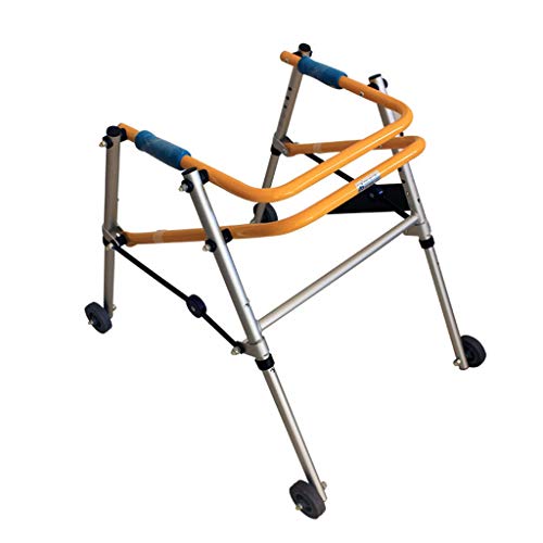 Rollator Walker Four Wheel Aluminium Folding Medical Walking Aid for Kids, Disabled or Other Short Stature- Height Adjustable: 45-51cm/18-20"