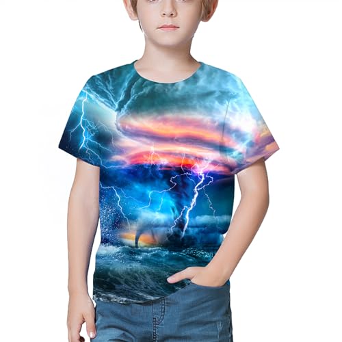 Image of LAIDIPAS Boys Girls 3D Graphic T-Shirt Short Sleeve Tops Tees 6-16 Years