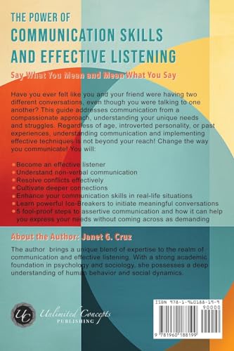 Unlimited Concepts 9781960188199 The Power Of Communication Skills And Effective Listening: Say What You Mean And Mean What You Say thumb #1