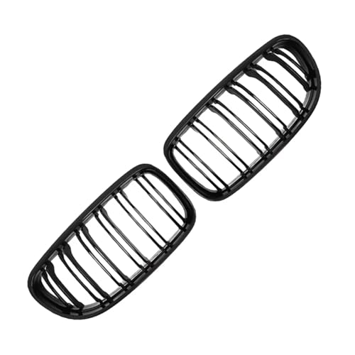 Calandre avant pour BMW Série 3 E90 E91 double grille haricot noir brillant 2009-2011