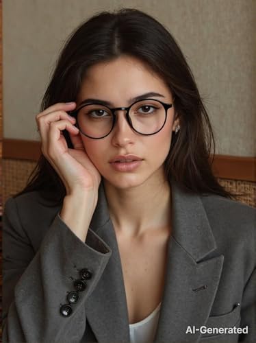 Image of VISOONE Lightweight Anti-Slip Blue Light Blocking Glasses Niko | Clear Lense UV400 Round Frame Fashion Cute Slim Eyewear for Women Men non prescription