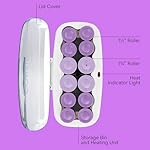 Conair Hot Rollers for Long, Medium & Short Hair, 12 Ceramic Flocked 1½-Inch and 1¾-Inch Heated Hair Rollers with Clips, Hot Curlers for Women, Volume & Curls, Amazon Exclusive - Image 2