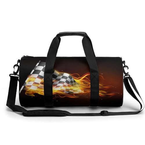 Sac de sport drapeau en feu 45x23x23cm pour gym et bagage de week-end