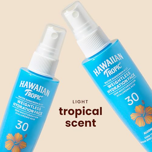 Hawaiian Tropic Weightless Hydration Water Mist for Face SPF 30, 2.1 Fl Oz - image 2