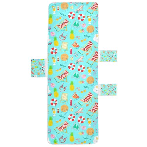 Bulletgxll Summer Beachwear Lounge Chair Towel Cover Soft Microfiber Beach