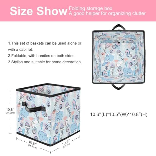 Cube de rangement pliable avec poignées pour jouets et linge - 3