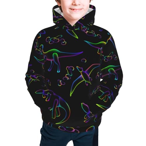 Dinosaur Kid Hoodies Boys Sweatshirts Girls Pullover with Pocket3