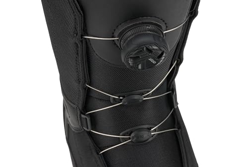 Image of 5th Element Men's Lace and Dial Snowboard Boots, Lace Black, 6 | Waterproof Liner, Secure Fit, Rubber Outsole, Designed for Beginner and Intermediate All-Mountain Snowboarders