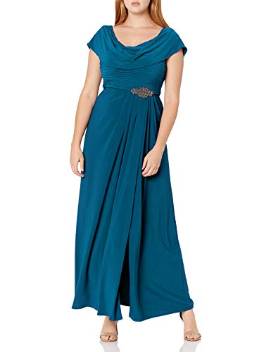 Image of Alex Evenings Women's Long Cowl Neck Mother of The Bride Dress