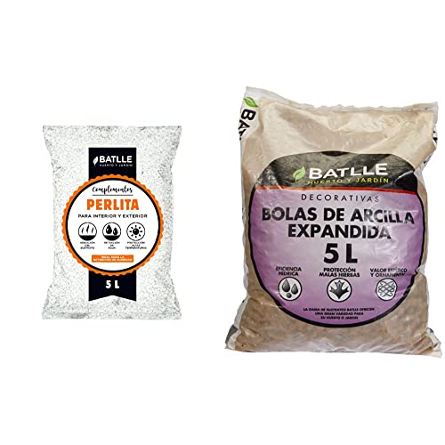 Semillas Batlle Sustratos - Sustrato Perlita 5L - + Sustrato Bolas Arcilla Expandida 5L -