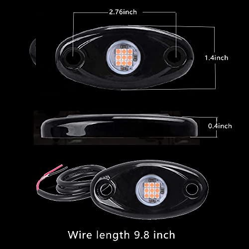 Calightskit 6 Pods Led Rock Lights Purple Pink For Jeep Off Road Truck Car Atv Suv Boat Under Body Glow Accent Lighting Lamp Waterproof Underglow Led Neon Underbody Fender Light Kits Lamp #TOP5