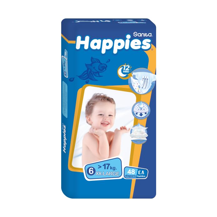 Happies Baby Diapers stretch XXLarge (size 6) 48 diapers: Buy