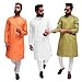 Trendshon Men's Independence Day Kurta Cotton Long Sleeves Plain Kurta (Only Kurta) (S/36)