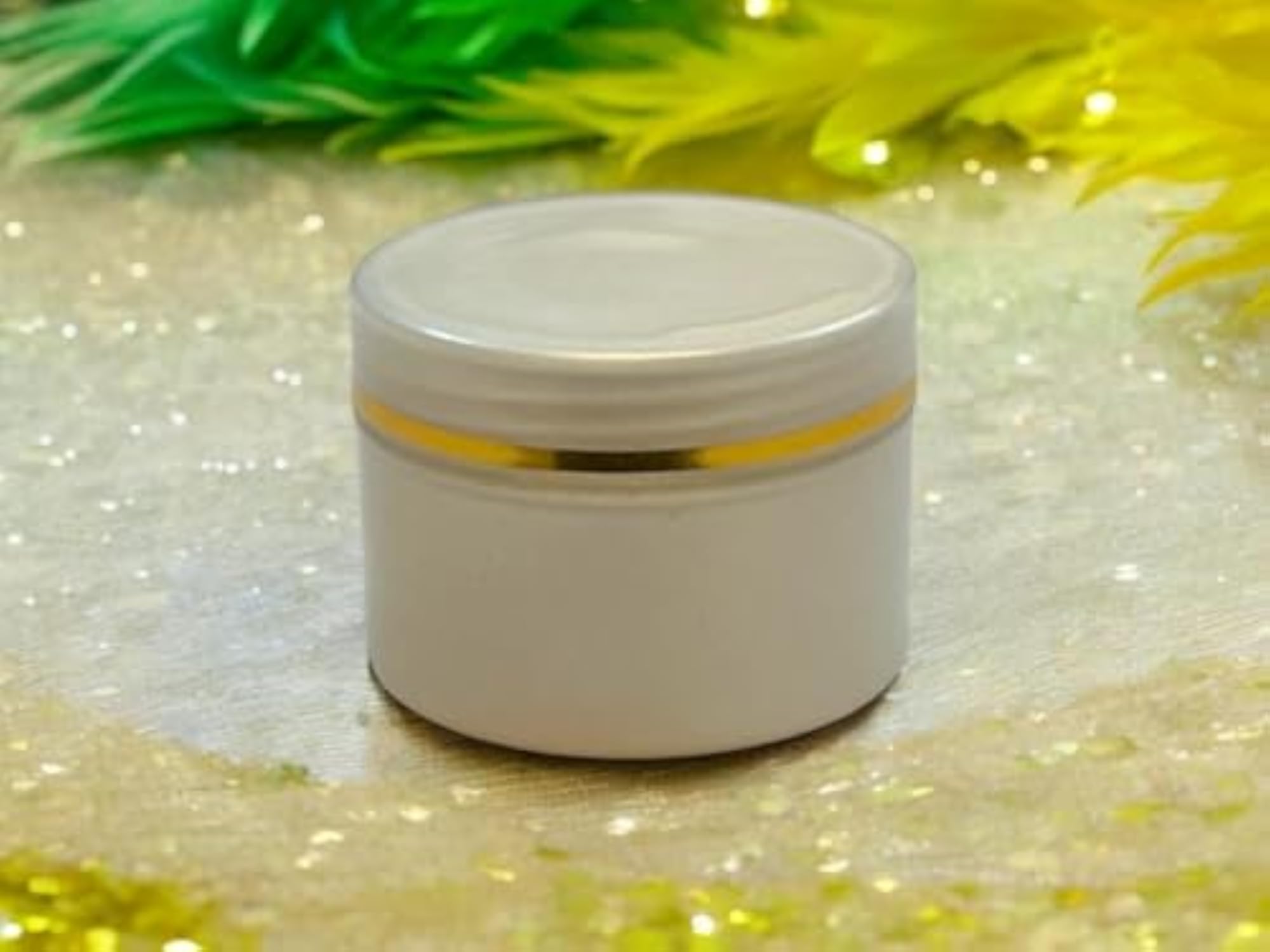 Round Empty Plastic Cosmetic Cream Container Jars, Pack of 12