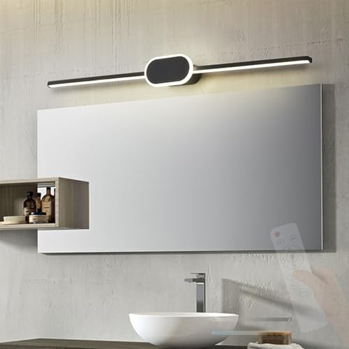 Espejo aplique LED negro para crear ambientes relajantes en tu sala de estar y baño