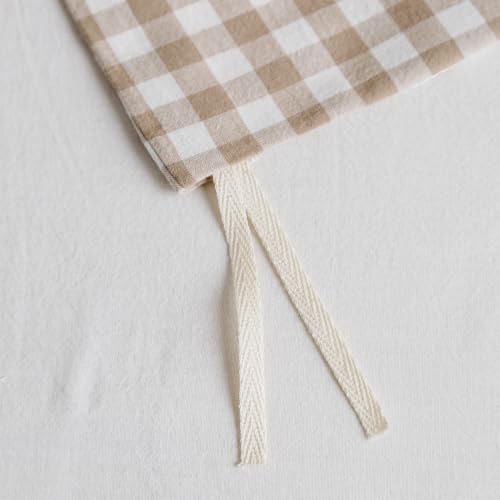Susybao SZJRQC2017041080CA Tan Gingham Duvet Cover Queen 100% Washed Cotton Beige Plaid Duvet Cover Set 3 Pieces Set 1 Soft Checkered Grid Duvet Cover thumb #4