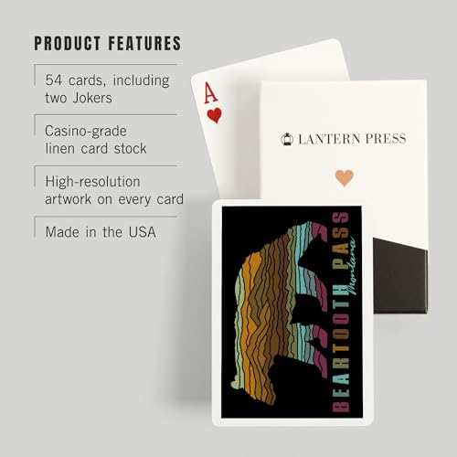 Lantern Press Beartooth Pass 52 Cartas Póker miniatura 3