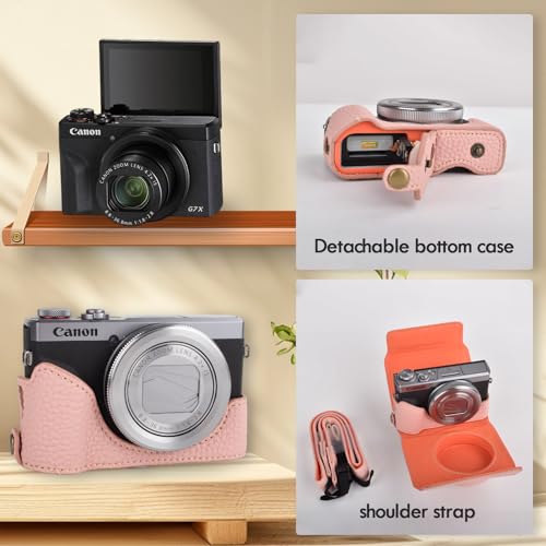 Funda Vintage de Cuero para Canon PowerShot G7X miniatura 4