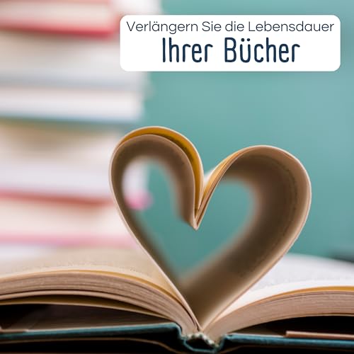 RAYLU PAPER – Verstellbare Buchhülle mit Klebestreifen, 5 Stück, selbstklebende Buchhüllen aus widerstandsfähigem 130 Mikron PVC, einfache und schnelle Installation (21,6 x 39)