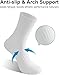 Irisbear Mens Cotton Crew Socks Athletic Workout Long Boot Socks Size 9-11 White