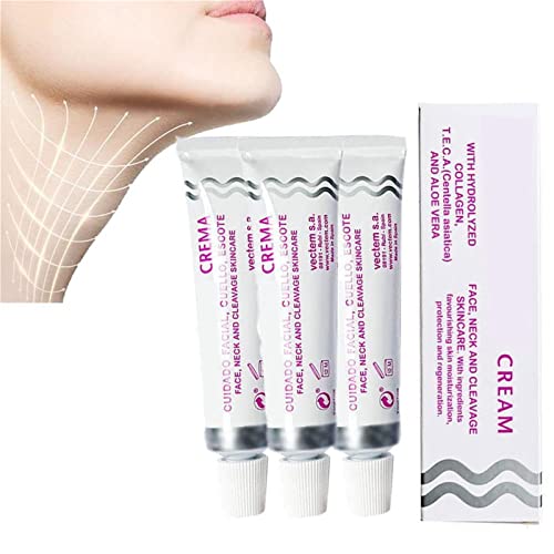 Crema de Cuello de Colágeno Hidrolizado Spain NECKPON, Crema Reafirmante para el Cuello, Crema de Cuello de Cisne Blanco de Belleza, Crema para Levantar y Rejuvenecer la Piel Flácida. (3 PIEZAS)