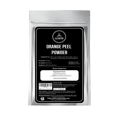 Naturevibe Botanicals Orange Peel Powder (8 Oz) | Citrus sinensis L.