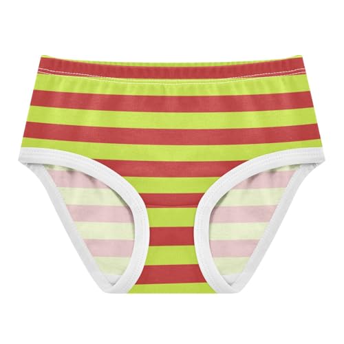 Red Grass Green Stripe Toddler Girls's Underwear 2T