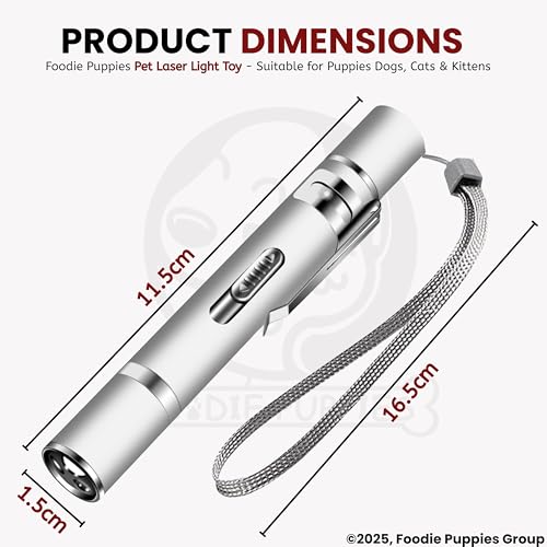 Image of Foodie Puppies 3 in 1 USB Laser Pointer Cat Teasing Toy with 5 Adjustable Patterns I Pet Chaser Tease Stick Pointer Toys for Cats, Kitten, Puppies & Dogs I Fun Exercise & Training for Indoor & Outdoor