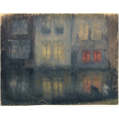 Poster Whistler Nocturne noir et rouge grand format pour habiller un grand mur vide