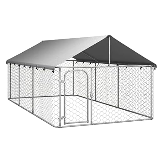 vidaXL Chenil Extérieur avec Toit pour Chiens 400x200x150 cm Cage Enclos