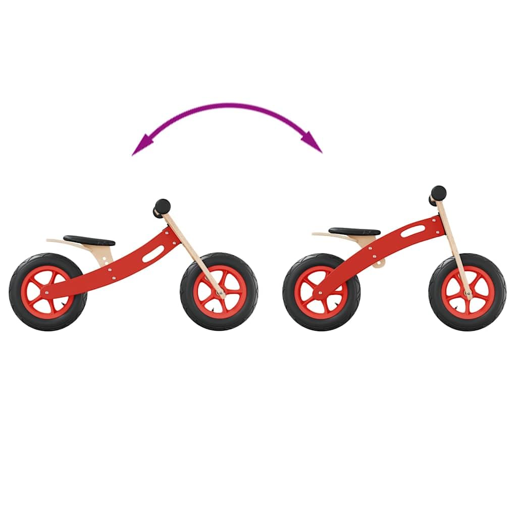 Generico Bicicletta Senza Pedali per Bambini con Pneumatici Aria Rossa