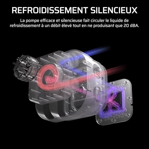 CORSAIR Nautilus 240 RS ARGB Refroidisseur Liquide pour CPU – 240mm AIO – Faible Bruit – Connexion Directe de Carte Mère – Intel LGA 1851/1700, AMD AM5/AM4 – 2X RS120 ARGB Ventilateurs Inclus – Noir